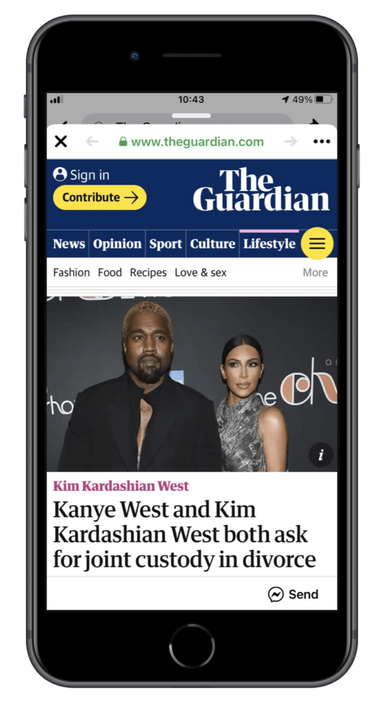 Instant Articles Features Sharing