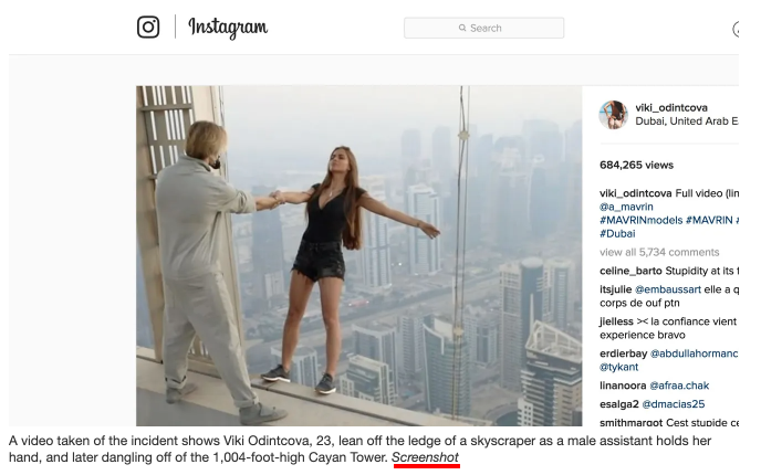 can news take photos from personal Instagram accounts?